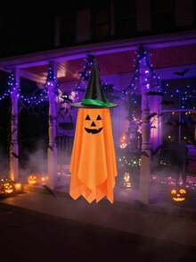 Halloween Hanging Pumpkin Decor - Set Of Hanging Pumpkin And Ghost Decorations, Spooky And Scary Pumpkin Ghost Decor, Suitable For Indoor And Outdoor Hanging Decorations For Garden, Yard, Window, Entrance - View 2