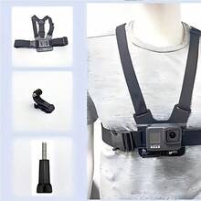 Tali Penyangga Dada yang Dapat Diatur | Harness Tubuh untuk Kamera Aksi | Dapat Diatur Sepenuhnya, Satu Ukuran Cocok untuk Sebagian Besar Tipe Tubuh - MultiWarna - View 10