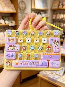 New Animal Cartoon Stress Relief 26-Key Mechanical Keyboard Toy Keychain Bag Pendant Birthday Gift Back To School - Multicolor - View 6