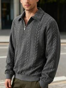 Men Knit Tops - Black - View 4