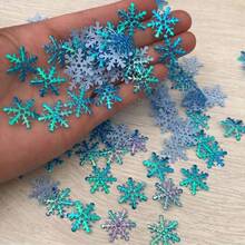300張 2cm 人造聖誕雪花彩色紙貼紙，適用於居家、婚禮與聖誕裝飾 - 多色 - 查看 10