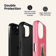 VESPOP Christmas Pattern Phone Case, Thickened 2-In-1 Full Coverage Design, Provides All-Around Protection - For IPhone 18/17/16/15/14/13/12/11 Pro Max/Pro Plus/12 Mini/13 Mini, Compatible With Galaxy S26 S25 S24 S23 S22 S21 Plus Ultra, Compatible With Pixel 8 9 10 PRO - Mixed Color 1 - View 3