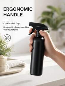 500ml/16.9oz Professional Refillable Spray Bottle - Salon Grade Heavy Duty Sprayer, Suitable For Hair Styling, Home Cleaning And Garden Plants | Leak-Proof Adjustable Nozzle (3 Spray Modes) - Black - View 3