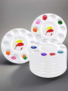 White Plastic Paint Palette, Watercolor Mixing Tray, Suitable For Painting Parties, DIY Crafts And Art Painting - Plastic Palette - View 8