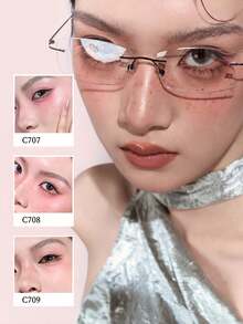 chéeryep 凍乾粉狀腮紅 C712，柔和自然色調，可疊加顯色，霧面妝效，持久輕盈，便攜隨身，適合旅行與送禮，2.1g/0.074 Oz. - C712 - 查看 4