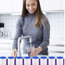 Kitchen Faucet Water Purifier, Tap Water Filtration System With Replaceable PP Filter Cartridge, Multi-Layer Filtration Faucet Adapter, Anti-Splash Water-Saving Nozzle, Easy Install Sink Water Purifier For Home Kitchen, Fits Most Standard Kitchen Faucets, Suitable For Fruit And Vegetable Washing - A - View 8