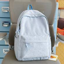 Solid Color Star Print Casual Simple And Fashionable Backpack 2026 New Versatile Large Capacity Backpack - Multicolor - View 14