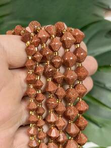 4 6 8 10mm Goldstone Multi-Shaped Beads Natural Stone Loose Beads For Diy Bracelet Necklace Earrings Making Jewelry Healing Stone Jewelry Accessories - Magic Stone - View 9