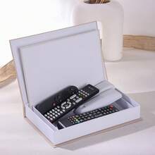 2pcs Remote Control Storage Box, Fashionable Luxury Open-Close Book Decor Magnetic Flip Cover, Room Decoration, Christmas Decoration Gift, Living Room Accessory, Paper Storage Box, Suitable For Coffee Table, Can Store Remote Controls, Sundries, Jewelry And Various Holiday Gifts - 2pcs - View 10