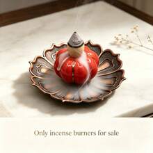 2pcs Vintage Lotus Incense Burner/Holder, Elegant And Compact Design, Suitable For Living Room, Bedroom And Other Spaces - Bronze - View 22