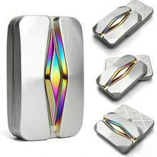 Magnetic Metal Finger Slider, Adult Push Card Slider, Suitable For 14+ Teens Office Desk Toy, Halloween Christmas Back To School Party Small Gift - Multicolor - View 4