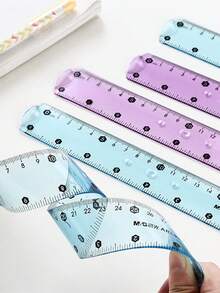 30/20/15cm Ruler, Super Soft, Flexible Soft Ruler, Transparent Ruler, Measuring Ruler, Straight Ruler, Student Ruler, Suitable For Measuring Length, Stationery, School, Classroom, Office, Teacher, Student, Teacher Supplies, Back To School, School Essential Supplies, Suitable For Back To School Season/Back To School Season, Birthday Gift, Teacher's Day Gift, Thanksgiving Gift, Christmas Gift, Halloween Gift, Easter Gift, New Year Multi-Holiday Gift - Multicolor - View 4