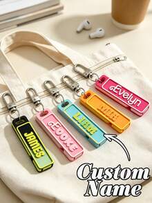 Personalized Whistle Keychain - Custom Name Tag / Bag Charm / Key Ring / / Water Bottle Charm - 3D Printed - Multicolor - View 2