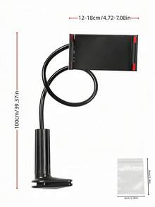360° Rotating Tablet Phone Stand Spiral Base Slouchy Phone Holder For Home Or Travel Essential Bed Slouchy Bracket For Tablet Stand Live Streaming Movie Watching Compatible With IPhone Android Phone Gift For Birthday Family Friends - A - View 4