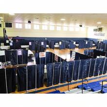 Portable Room Divider| Privacy Screen| Room Divider For Education, Clinics, Biometric Screenings, Health Screenings And Travel| No Tools Required| Dark Blue - 1 - View 4