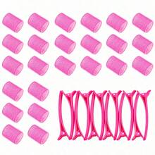 36pcs/Set Large Combination Hair Curlers + Plastic Hair Rollers, With Clips Self-Grip Hair Rollers, Suitable For Long/Medium/Short Hair, Bangs, Curly Hair, Travel Essential Hair Roller Accessories, Affordable Hair Styling Tools - Multicolor - View 15