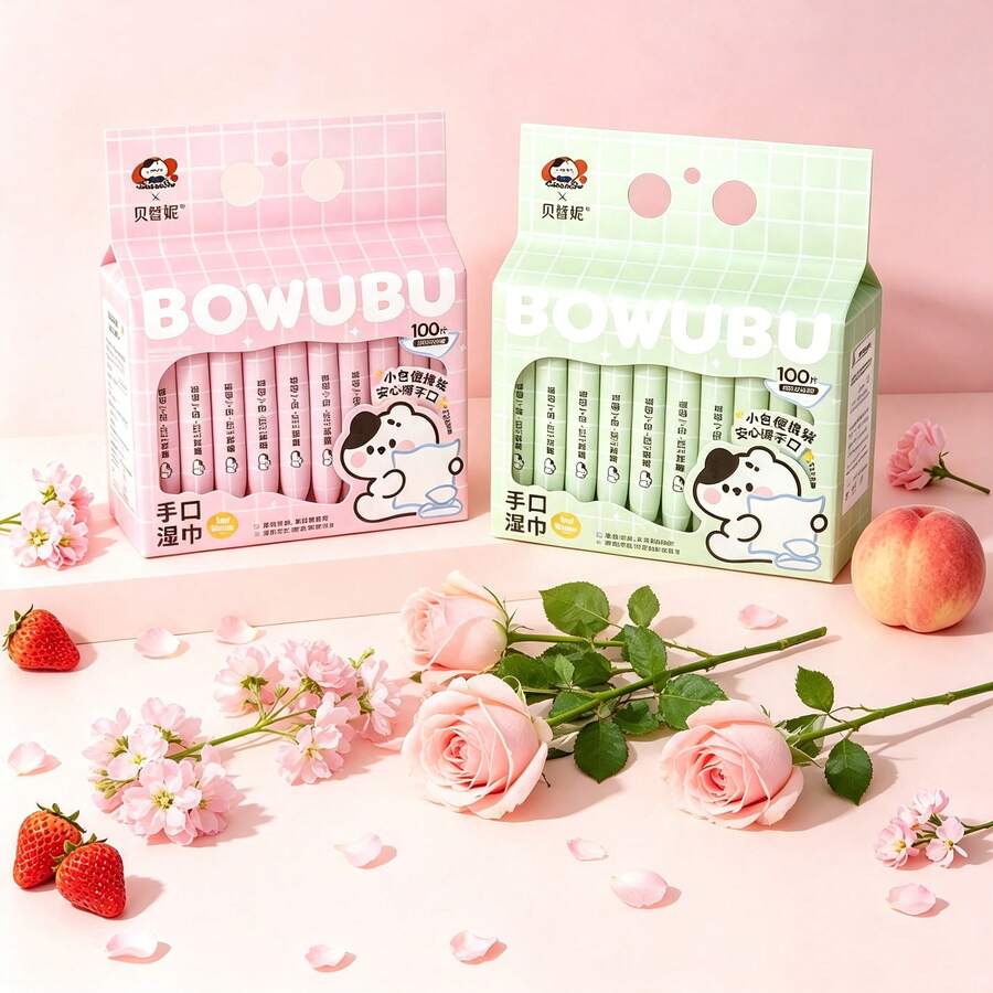 Tisu Pembersih Tangan & Mulut EDI Pure Water, Tisu Basah Kain Non-Woven Portabel Kecil, Tisu Basah untuk Pelajar, Paket Hemat untuk Penggunaan di Rumah - Beraneka warna - View 1