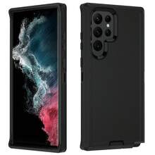 军用级防震基础手机壳，军用级防摔重型坚固防摔减震耐磨全方位保护手机壳，坚固的三合一保护壳，兼容、Galaxy、荣耀国际版（非国内版）春季礼物 - 黑色 - 查看 34