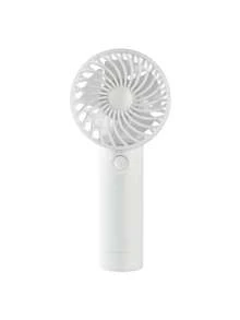 AOYI 1 pieza Ventilador de mano mini recargable de 3 velocidades ajustables con batería de ión de litio de 500mAh, cable de carga USB y cordón - Blanco - Ver 10