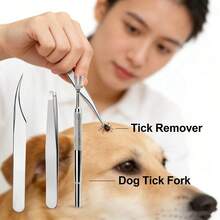 2/3pcs Stainless Steel Cat & Dog Grooming Comb Set, Flea Cleaning Tool, Portable & Durable, Suitable For Indoor & Outdoor Pet Daily Use - Silver - View 7