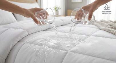 Waterproof Duvet And Pillow 10.5 Tog Warm Cosy Polypropylene Material Available To Select From Single And Double Sizes