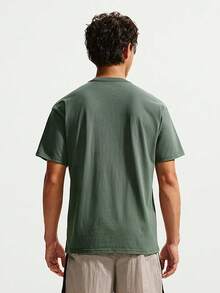 Nike Men's AS U NSW TEE LSE AF1 DNA Short Sleeve Knit Collarless T-Shirt TIM3739-303 - Dark Green - View 3