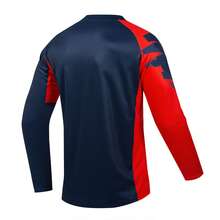 TELEYI Men's Graffiti Racer Graphic Long Sleeve MTB Motocross Jersey Quick Dry Breathable Downhill Mountain Bike Off-Road Racing Cycling Athletic Top - Red - View 2