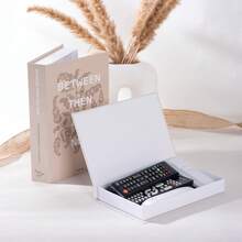 2pcs Remote Control Storage Box, Fashionable Luxury Open-Close Book Decor Magnetic Flip Cover, Room Decoration, Christmas Decoration Gift, Living Room Accessory, Paper Storage Box, Suitable For Coffee Table, Can Store Remote Controls, Sundries, Jewelry And Various Holiday Gifts - 2pcs - View 9