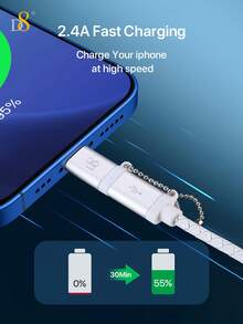 D8 DIY 手工串珠時尚 MFi 認證數據線,Apple MFi 認證 2 合 1 手機充電線,Lightning 線與 Micro USB 轉 USB 充電線,相容 IP 14 Pro/13 Mini/13/12/11 Pro MAX/XR/XS/8/7/Plus/6S/SE/ - 彩色 - 查看 4