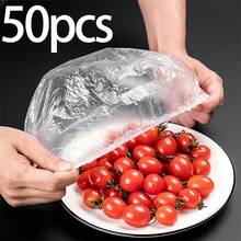 200/100/50/10pcs Transparent Summer Food Preservation Covers, Stretchable Transparent Plastic Dish Covers, Leak-Proof Dust-Proof Plastic Food Wrap, Reusable Bowl Lids, Designed For Home Food Storage - Multicolor - View 12