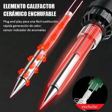 Estación De Cautín Tipo Lápiz Y Pistola De Calor 2 En 1 Kit Completo Para Reparaciones - Tipo de Enchufe B USA (110-127V) - Ver 4