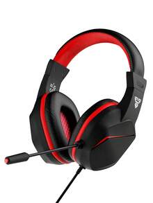 FANTECH Stereo Gaming Headset, Wired Gaming Headset, 6ft Cable Length, Noise-Canceling Over-Ear Headset With Microphone, LED Lights, Black - HQ54 Black - View 1