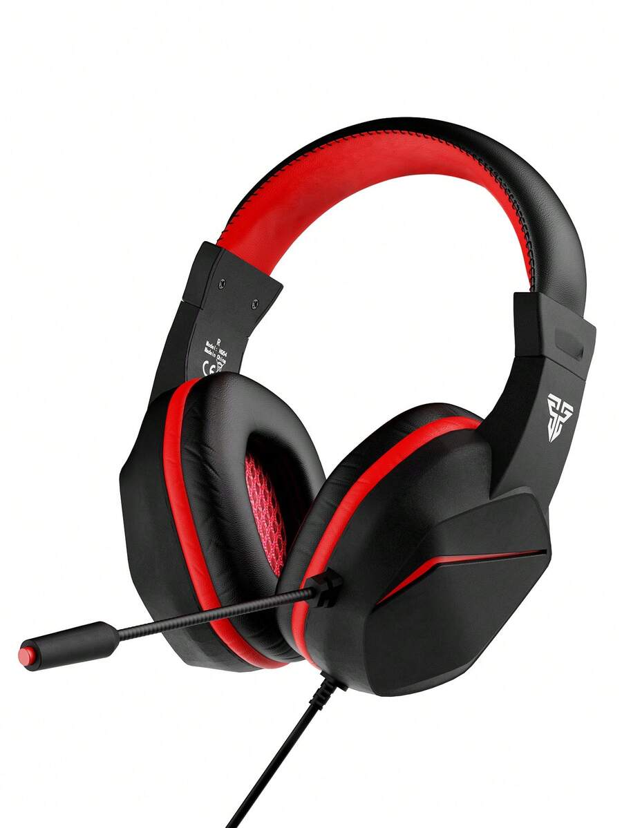FANTECH Stereo Gaming Headset, Wired Gaming Headset, 6ft Cable Length, Noise-Canceling Over-Ear Headset With Microphone, LED Lights, Black - HQ54 Black - View 1