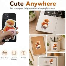 10pcs Cute Shiba Inu Stickers, Squishy 3D Stickers For Scrapbooking, DIY Phone Case Decals For Kids - Multicolor - View 10