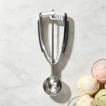 Stainless Steel Ice Cream And Dough Scoop With Trigger - Silver - View 1