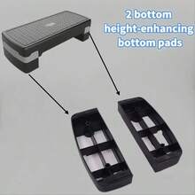 17.7" Stretch Exercise Step Platform | 2-Speed Adjustable Height (3"/5.1"), Home/Office/Indoor Gym Fitness Equipment, Lightweight Space-Saving Balance Training Device, PP Material, Suitable For Daily Aerobic Exercise And Balance Training - Multicolor - View 7