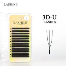 LASHINE 1盒12排 U型 YY 3D 4D 5D U型接睫毛 0.07mm 超柔軟平行預製扇形睫毛 D捲度 多款式 專業沙龍批發 - D - 查看 46