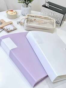 Back To School Essential A4 Transparent Pocket Folder With Snap Closure, Student Exam Paper Storage Bag, Sheet Music & Songbook Organizer, Certificate Collection Binder, Document File Holder, Office Archive Loose-Leaf Folder - Single Piece - View 7