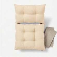 Premium Comfort Series: 1 Seat + 1 Backrest Plush Chair Cushion Set – Ergonomic Support - Apricot - View 5