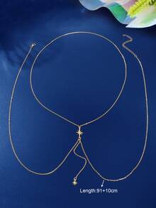 1pc Gold Star Pendant Beach Body Chain For Women - Yellow Gold - View 5