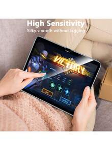 Yezodawee 2片裝 Mini 5/6、10/11、7/8/9、Air 4/Air 5 隱私磨砂紙感螢幕保護貼，磨砂表面，9H 硬度，觸感滑順，易於清潔，強化隱私保護，時尚耐用的螢幕保護膜 - 黑色 - 查看 6