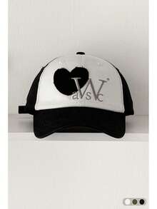 1pc Letter Embroidered Wide Brim Baseball Cap, Spring/Summer Travel Face-Slimming Colorblock Baseball Cap, Men's American Style Sun Hat, Hip-Hop Colorblock Baseball Cap - Multicolor - View 17