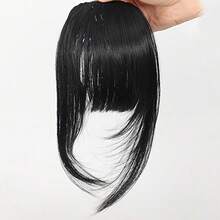 1pc Colorful Synthetic Hair Piece, Designed For Women, Natural Seamless Invisible Air Bangs With Sideburns Hair Accessory, Suitable For Students' Daily Use. Color May Vary Slightly From Image, Ideal Valentine's Day Hair Accessory Gift. - Multicolor - View 7
