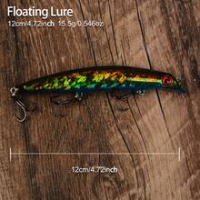 6pcs Floating Wave Lure Set, Realistic Hard Bait, Long Casting, Freshwater And Saltwater Fishing, Suitable For Amur, Bass, Universal Fishing Lures - Multicolor - View 2