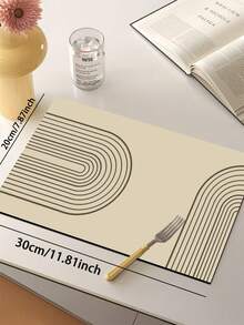 1pc Minimalist Curved Line Diatom Mud Kitchen Mat, Rubber Non-Slip Bottom Oil-Resistant Water-Absorbent, 3.5mm Trimmable, Modern Style Carpet, Suitable For Kitchen, Bathroom, Entryway - Multicolor - View 16