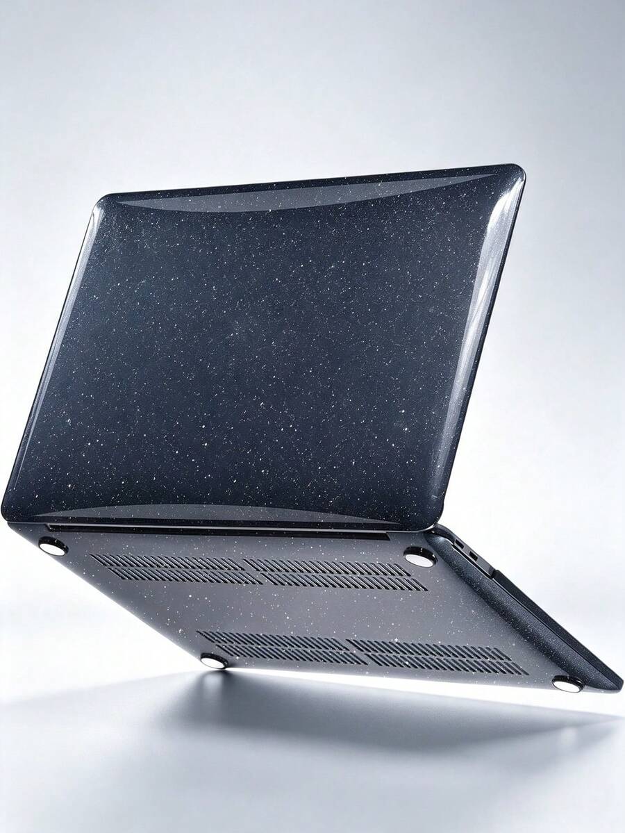 Glitter Star Hollow Heat Dissipation Laptop Protective Case, Compatible With MacBook Air 13.3 Inch A1932 A2179 A2337 M1, Ultra-Thin Hard PC Anti-Scratch Anti-Shock Portable Laptop Shell, Shiny Sequin Computer Accessory - View 1