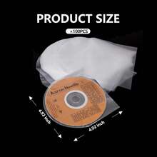 100pcs 5/7/10/12Inch Anti Static Inner Vinyl Record Sleeves | DYNAMIC Rounded Bottom Plastic LP Sleeves | Replace Cardboard PVC & Paper Sleeves | Premium Quality HDPE - Won't Bunch Or Collapse - Clear - View 3