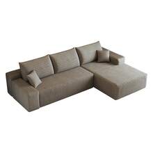 270cm Corner Sofa Chaise Lounge Camel Modular No Assembly - 駱駝牌三座 - 查看 11