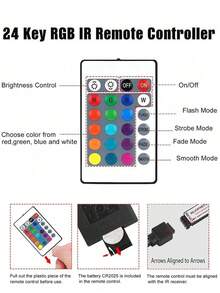 1 Set 3ft, 6ft, 9ft, 16ft, 32ft, 50ft, 65ft [2pcs 10m], 100ft [2pcs 15m] LED Light Strip, RGB LED USB Tape Light, Adjustable Brightness, With 24-Key Remote Control, Suitable For Home Decor, Bedroom, Hallway, Birthday Party, Bar, Christmas And Other Occasions - Multicolor - View 10