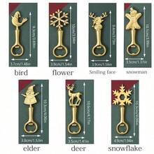 1PC/Personalized Christmas Themed Bottle Opener, Rust-Resistant And Wear-Resistant, Creative Party Bottle Opener Gadget, Holiday Gift, Christmas Gift For Friends And Family - Multicolor - View 6